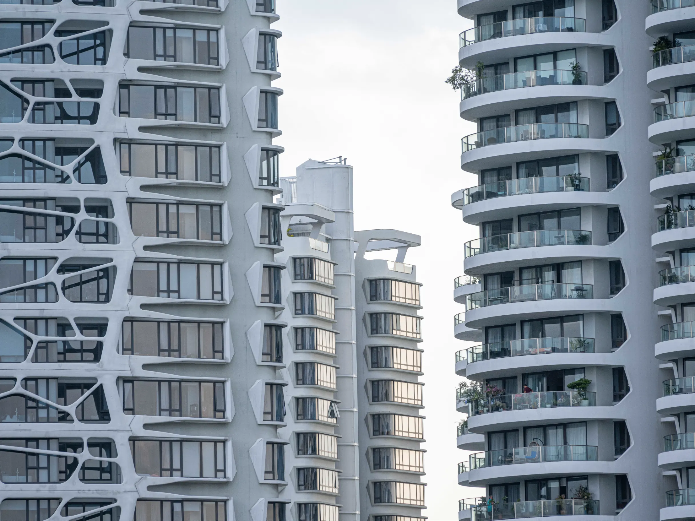 Modern luxury apartment building in Singapore